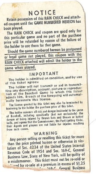 Another 1958 World Series Ticket Stub at Yankee Stadium 