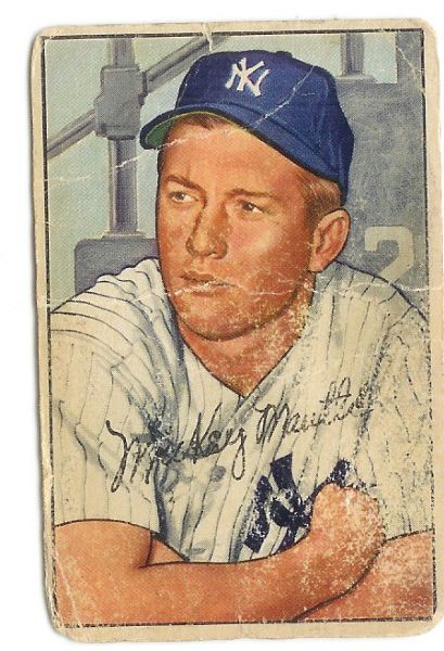 1952 Mickey Mantle Bowman Baseball Card