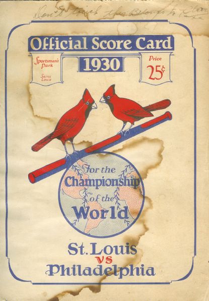 1930 World Series Program at St. Louis 