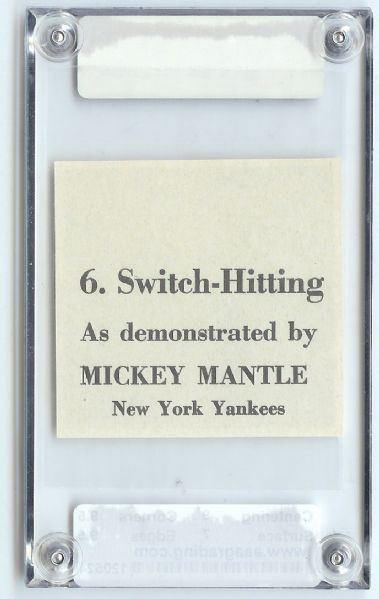 1954 Mickey Mantle Fraley (How To Play Championship Baseball) Graded Card