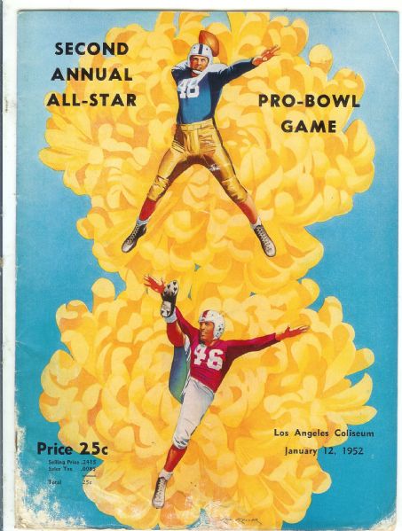 1952 2nd Annual NFL Pro Bowl Game Program with Ticket Stub