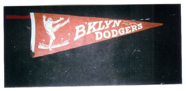 Circa Late 1930's Brooklyn Dodgers Football Felt Pennant