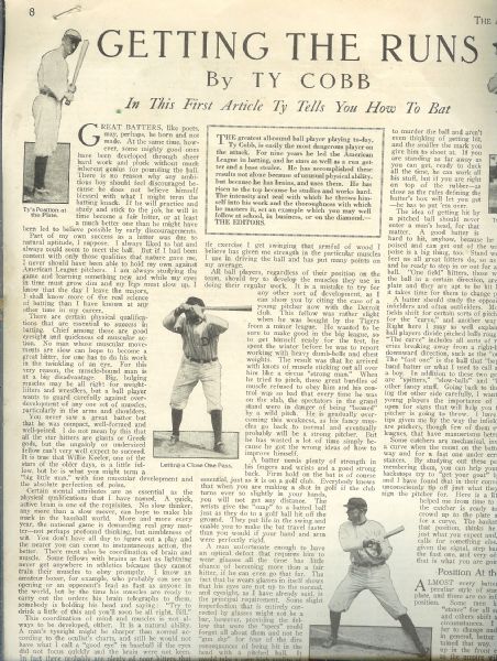 1917 Ty Cobb American Boy Display Article