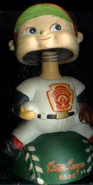 Circa 1960's Little League Nodder & Bank Combo