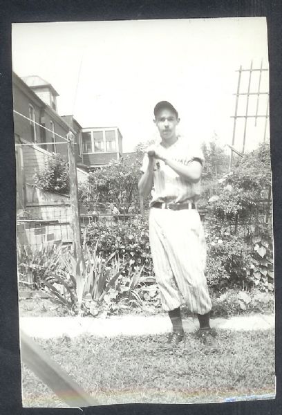  C. 1920's Arkansas Estate Baseball Photo of a Young Ballplayer