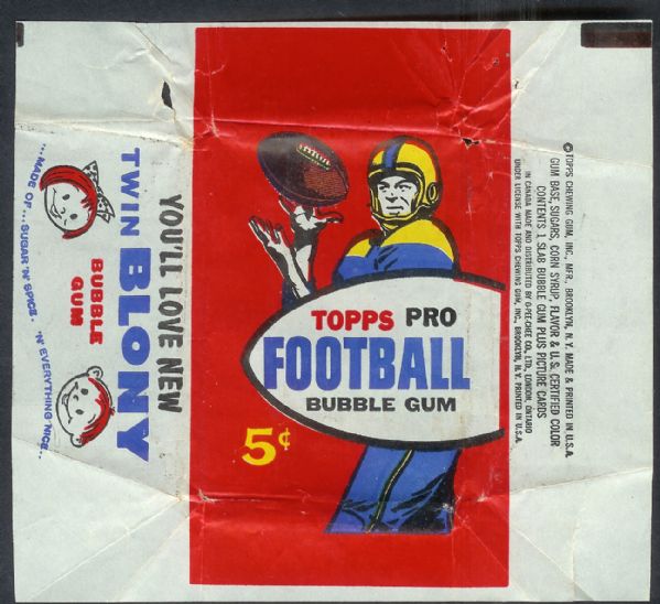 1957 Topps Football Wax Pack Wrapper