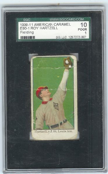 1909 - 11 Roy Hartzell American Caramel E90-1 Tobacco Card Graded