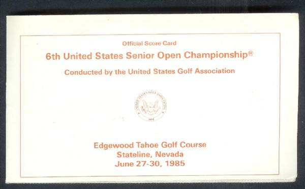 1985 US Senior Open (USGA) Championship Scorecard Signed by Orville Moody