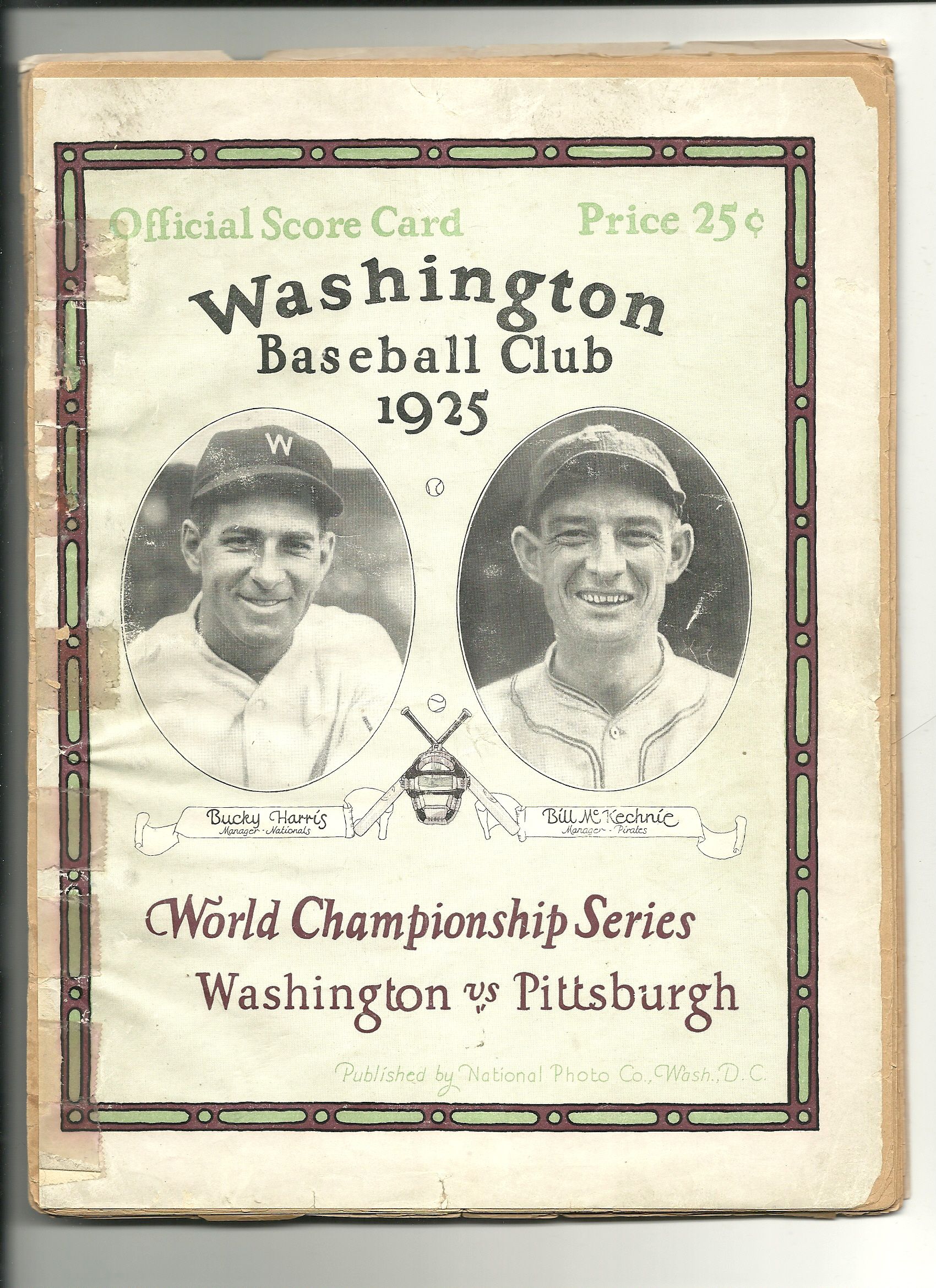 Lot Detail - 1925 World Series Program at Washington