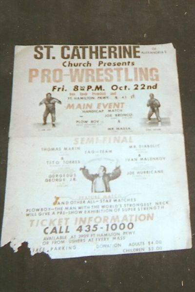C. 1970's Pro Wrestling Poster Featuring Gorgeous George, Jr. 
