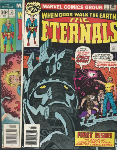 1976 The Eternals Marvel Comic Group Lot of (2):  Issue # 1 and Issue # 3