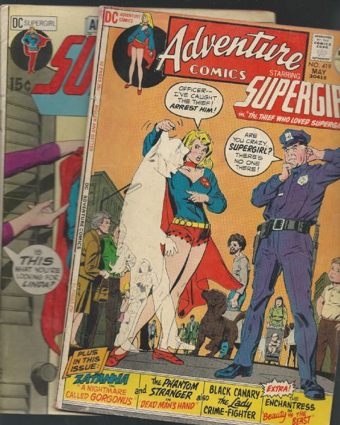 1971-72 Super Girl (Adventure Comics) Lot of (2) 