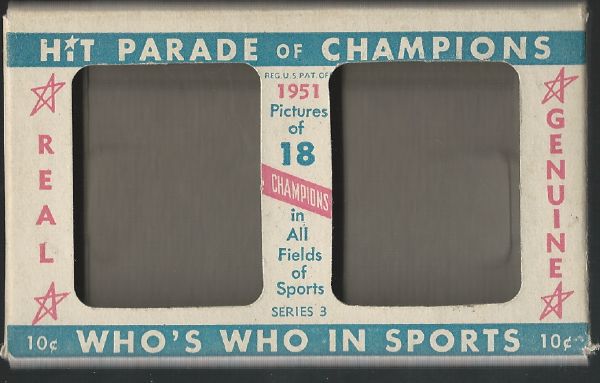 1951 Berk Ross Empty Card Display Box