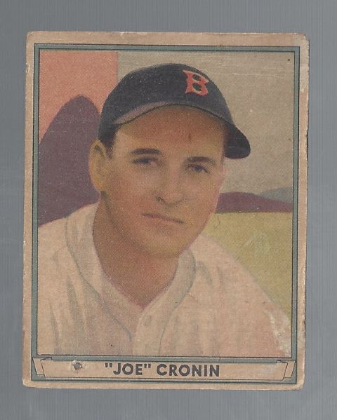 1941 Joe Cronin (HOF) Goudey Baseball Card 