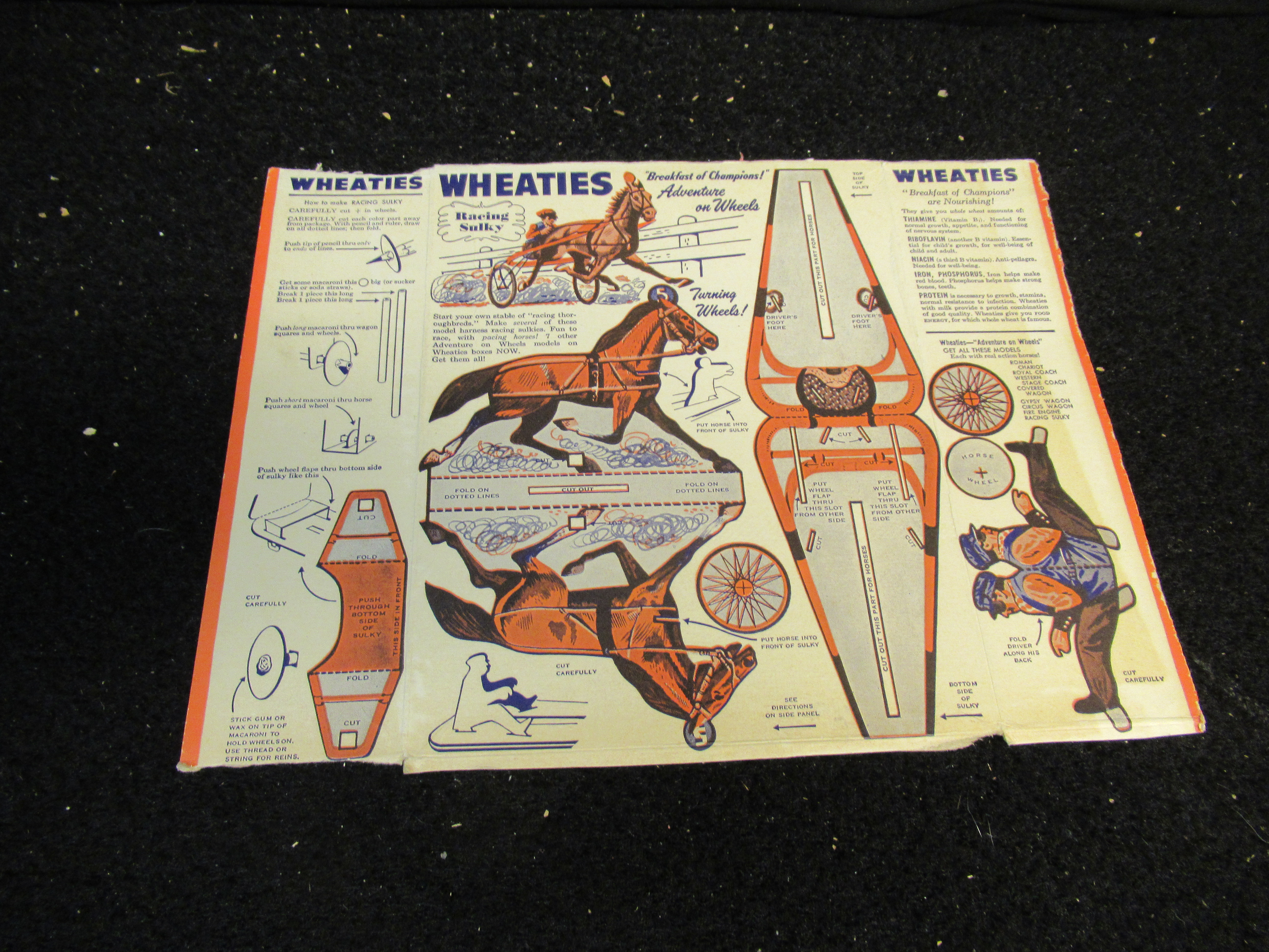 Lot Detail - 1950's Wheaties Back Panel - Adventures on Wheels Series ...