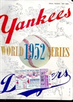 1952 World Series (NY Yankees vs. Brooklyn Dodgers) Official Program with Ticket