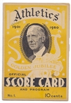 1950 Philadelphia Athletics vs. Chicago White Sox Official Program at Shibe Park