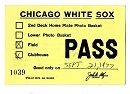 1977 Chicago White Sox (MLB) Field & Clubhouse Pass