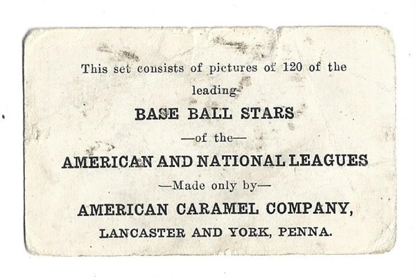 1922 American Caramel E121 - Oscar Vitt  (Boston Americans) - Baseball Card