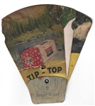 C.  Late 1940s Tip-Top Bread Fold Open Advertising Fan 