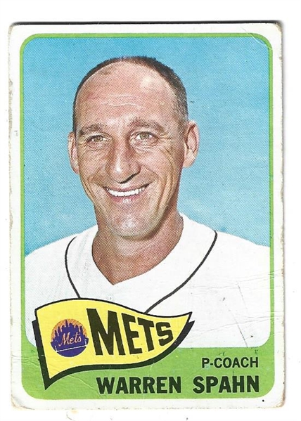 1965 Warren Spahn (HOF) Topps Baseball Card