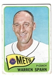 1965 Warren Spahn (HOF) Topps Baseball Card