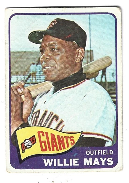 1965 Willie Mays (HOF) Topps Baseball Card 