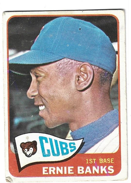 1965 Ernie Banks (HOF) Topps Baseball Card 