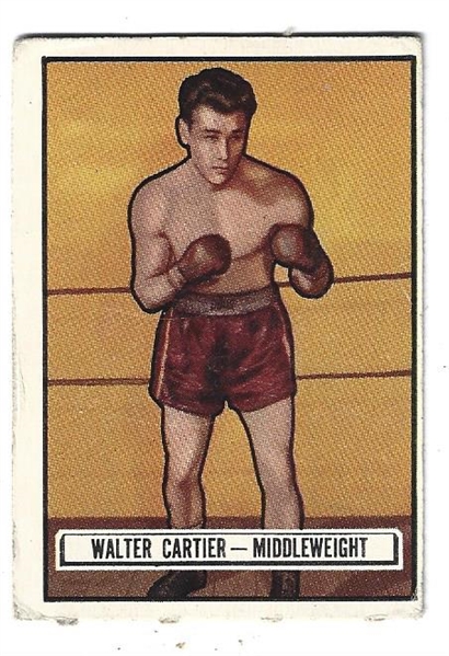 1951 Walter Cartier (Middleweight) Topps Ringside Boxing Card