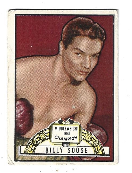 1951 Billy Soose (Middleweight Champion - 1941) Topps Ringside Boxing Card