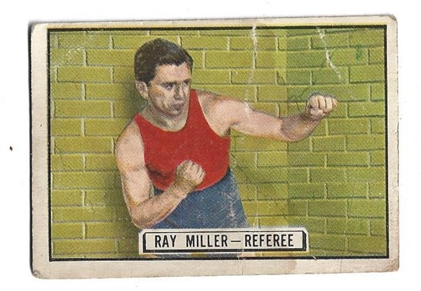 1951 Ray Miller (Referee) Topps Ringside Boxing Card
