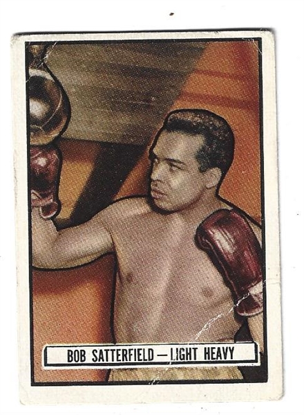 1951 Bob Satterfield (Light Heavyweight) Topps Ringside Boxing Card