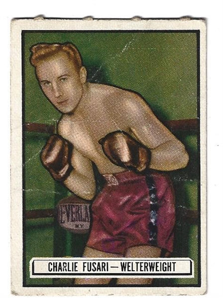 1951 Charlie Fusari (Welterweight) Topps Ringside Boxing Card