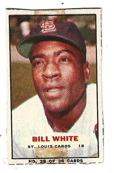 Bill White (St. Louis Cardinals) Bazooka Gum Card